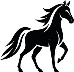 Horse silhouette vector illustration, Horse  vector, Horse  line art vector