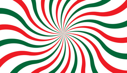 Festive Red and Green Swirl Pattern Background.