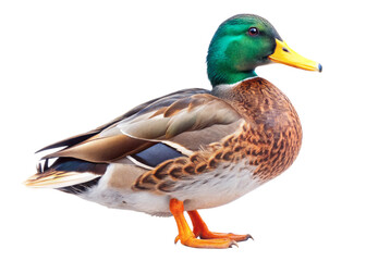 mallard duck isolated on white background