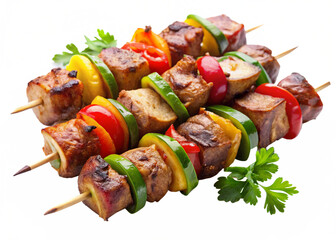 Brochettes  isolated on white background