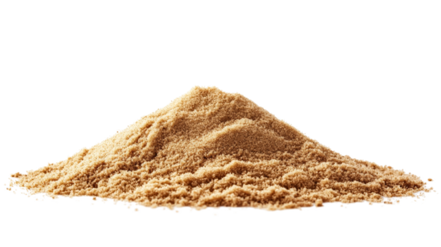 A pile of sand for masonry work, Transparent background, PNG file