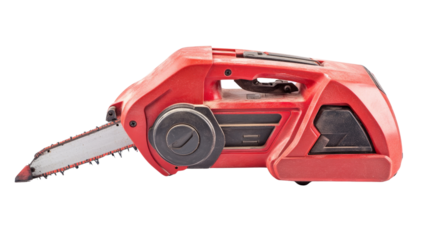 A portable power saw on a construction site table,Transparent background, PNG file
