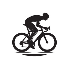 Naklejka premium cycling vector silhouette clip art logo design illustration
