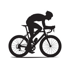Obraz premium cycling vector silhouette clip art logo design illustration