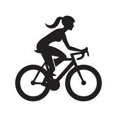 Obraz premium cycling vector silhouette clip art logo design illustration