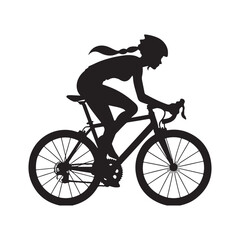 Fototapeta premium cycling vector silhouette clip art logo design illustration