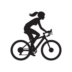 Obraz premium cycling vector silhouette clip art logo design illustration