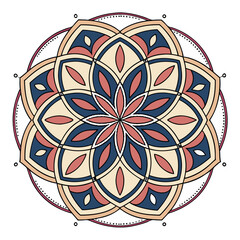 Lineal mandala background