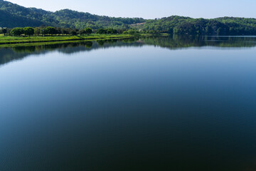 calm lake on a sunny day