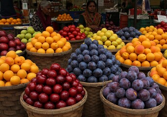 Vibrant Fruit Market Abundance