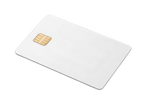 Credit card isolated on transparent background.