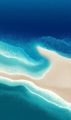 Fototapeta premium Serene Coastal Aerial View