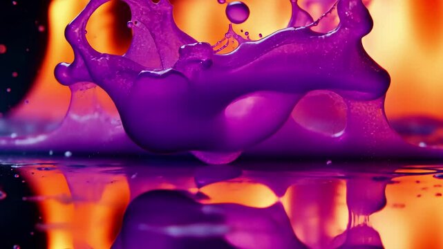 Vibrant water splashes create dynamic color patterns during creativity explosion, 4k video Creativity Splash, ProRes 4444