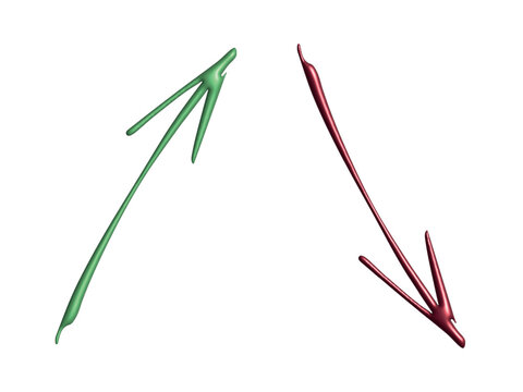 3d arrow symbol. Business clipart. Single element for design
