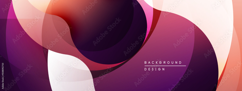 Fototapete abstract fluid shapes, vibrant colors blend. modern design, smooth gradients create dynamic composit