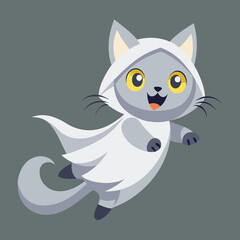 cartoon cat with wings