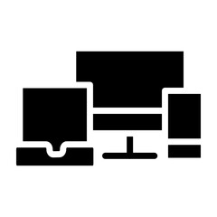 Connected Devices Vector Glyph Icon Design