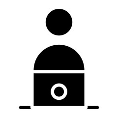 Remote Work Connection Vector Glyph Icon Design