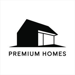 Premier Homes Real Estate Logo Design Icon – Modern House Symbol