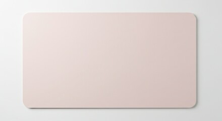 A pale pink rectangular surface