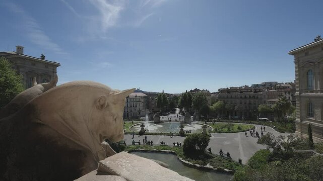 Bull statue at Palais Longchamp, Marseille