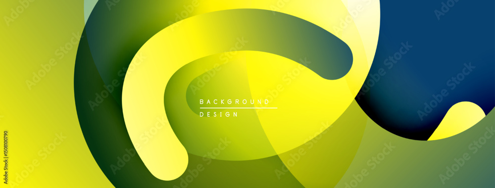 Leinwandbilder abstract fluid shapes, vibrant colors blend. modern design, smooth gradients create dynamic composit