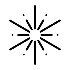 Cinco de Mayo Fireworks Vector Glyph Icon Design