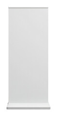 Naklejka premium PNG Roll-up banner stand mockup white blank minimalist.