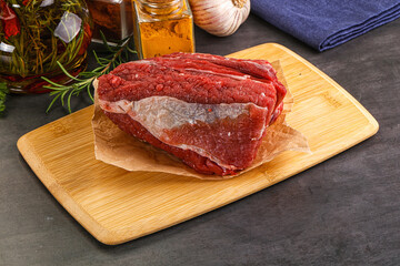 Raw beef ribs for cooking