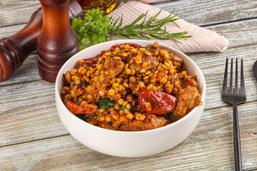 Rasted chicken meat with ptitim