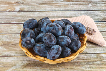 Fresh raw sweet juicy plum