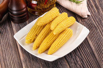 Canned baby mini corn cob