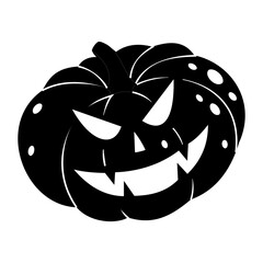 creepy halloween pumpkin silhouette