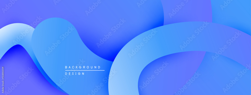 Leinwandbilder abstract blue layers create flowing shapes. gradient colors suggest depth, modern design elements pr