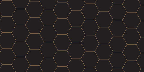 Abstract black hexagonal geometric hexagon polygonal pattern background. seamless black web cell and triangle abstract honeycomb background. backdrop wallpaper.	