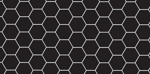 Abstract black hexagonal geometric hexagon polygonal pattern background. seamless black web cell and triangle abstract honeycomb background. backdrop wallpaper.	
