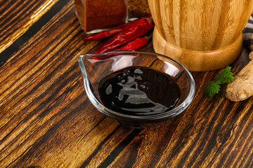 Asian unagi sauce in the bowl