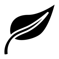Leaf (Eco) Vector Glyph Icon Design