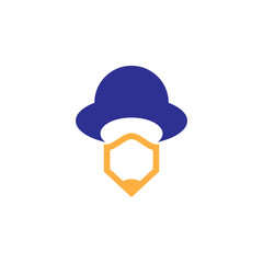 magician art pen logo design