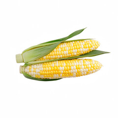 Fresh, ripe corn on the cob with vibrant yellow kernels and green husks.