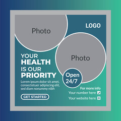 Medical Social Media Post Design Template 