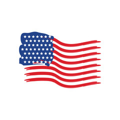 american flag vector logo design