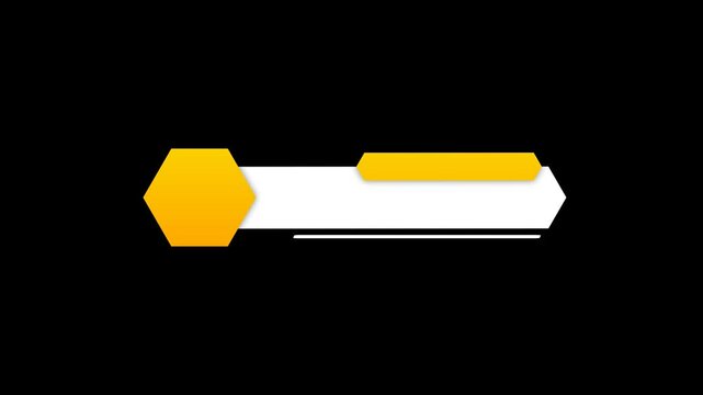 Editable Lower Third Animation on transparent background &ndash; Add Your Text Here. Full HD. 4K