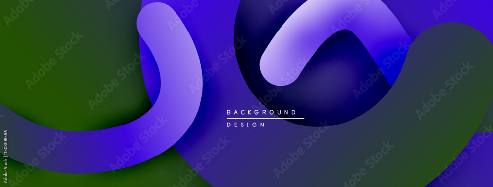 Fototapete abstract purple layers create flowing shapes. gradient colors blend, forming dynamic background desi
