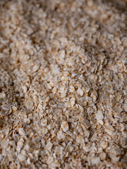organic Instant Oatmeal or oat flakes pattern background.