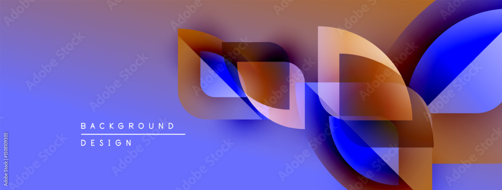 Leinwandbilder abstract design features flowing shapes, vibrant colors. gradient background creates dynamic visual 