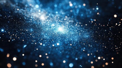 Fototapeta premium Glowing Blue Sparkles Background