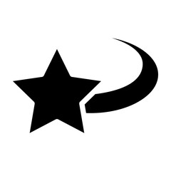 Shooting Star Vector Glyph Icon Design