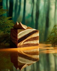 Delicious Decorative Cake Slice
