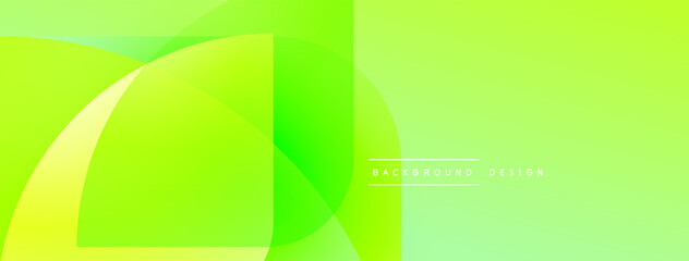 Abstract green gradients overlap, creating dynamic visual effect. Light shades dominate composition, suggesting freshness.